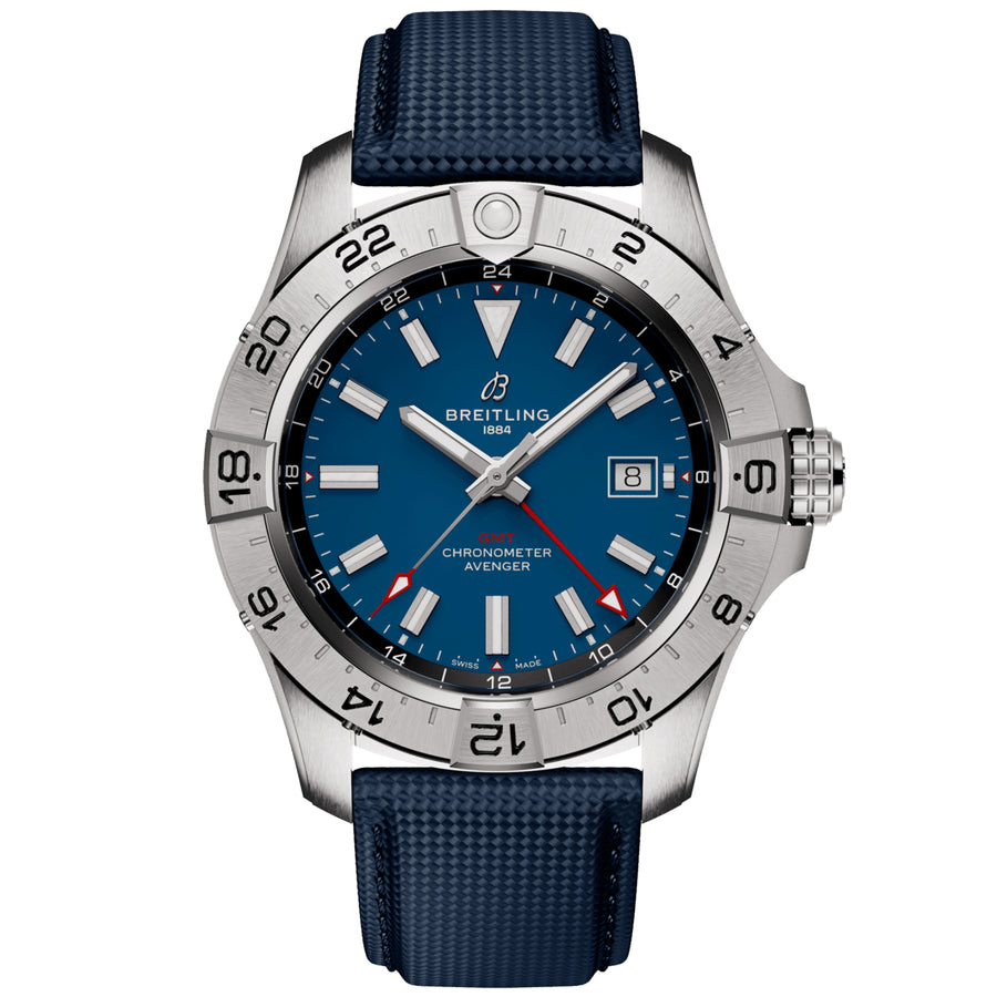 Avenger GMT 44mm Blue Dial Automatic Strap Watch