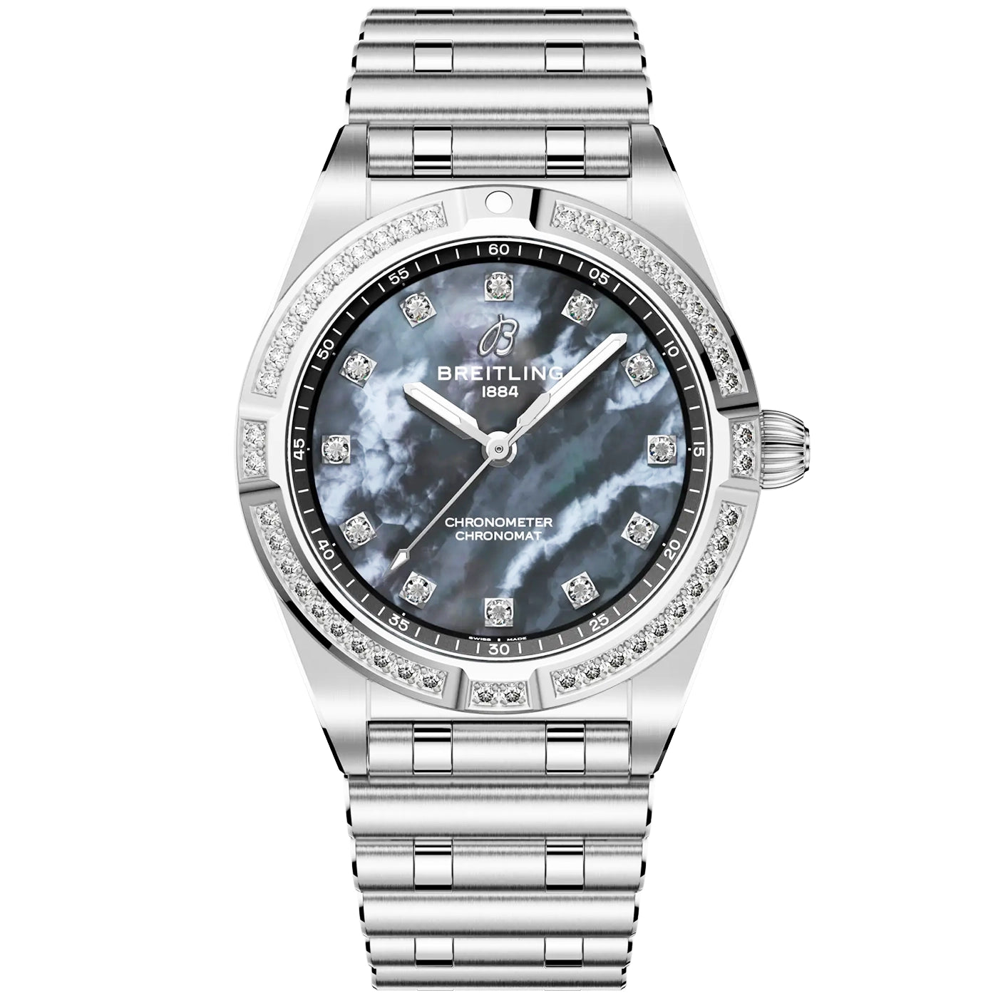 Chronomat 28mm Tahitian Mother of Pearl Diamond Set Watch