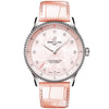 Navitimer 32mm Pink Mother of Pearl Diamond Dial Strap Watch