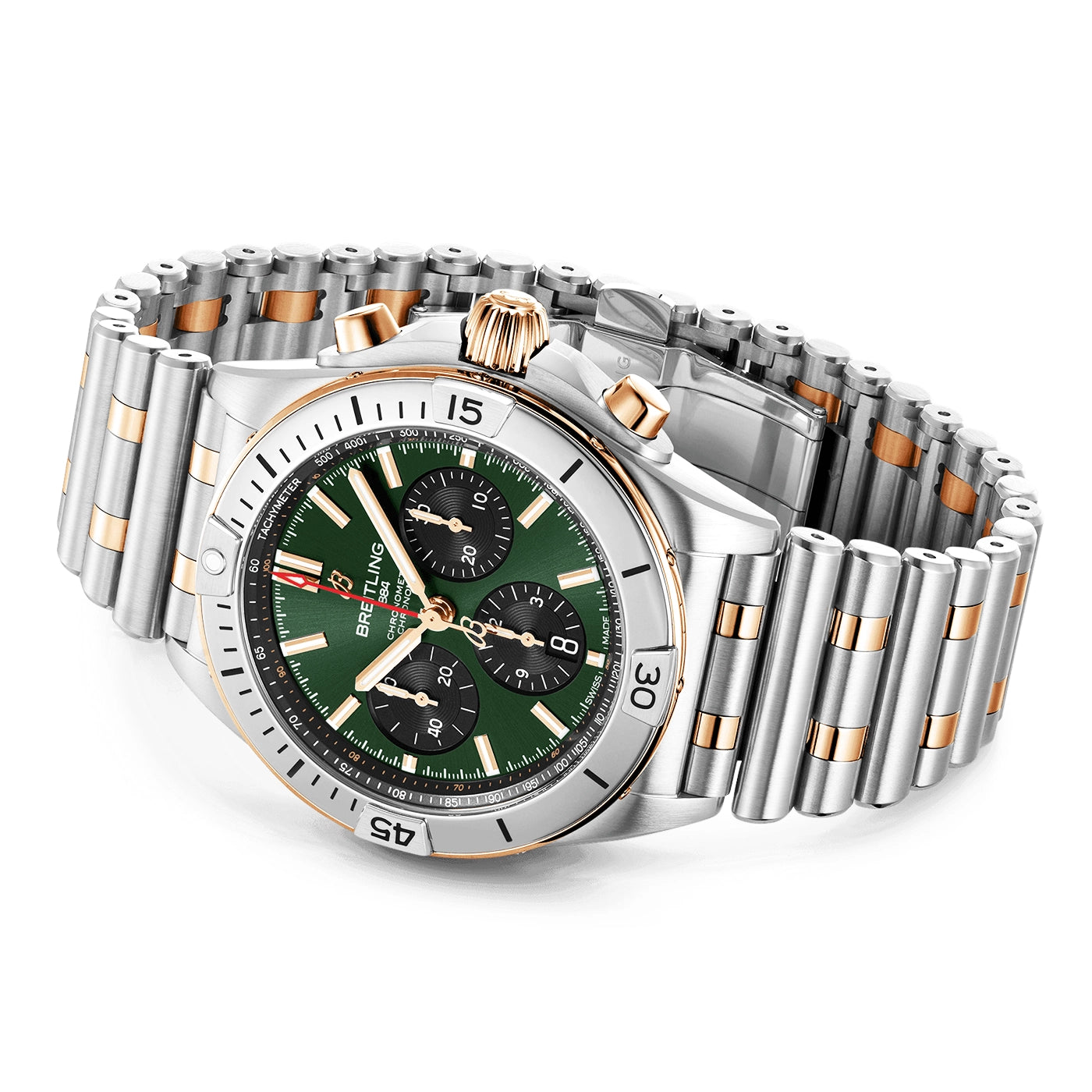 Chronomat B01 42mm Two-Tone Deep Green Dial Chronograph Watch