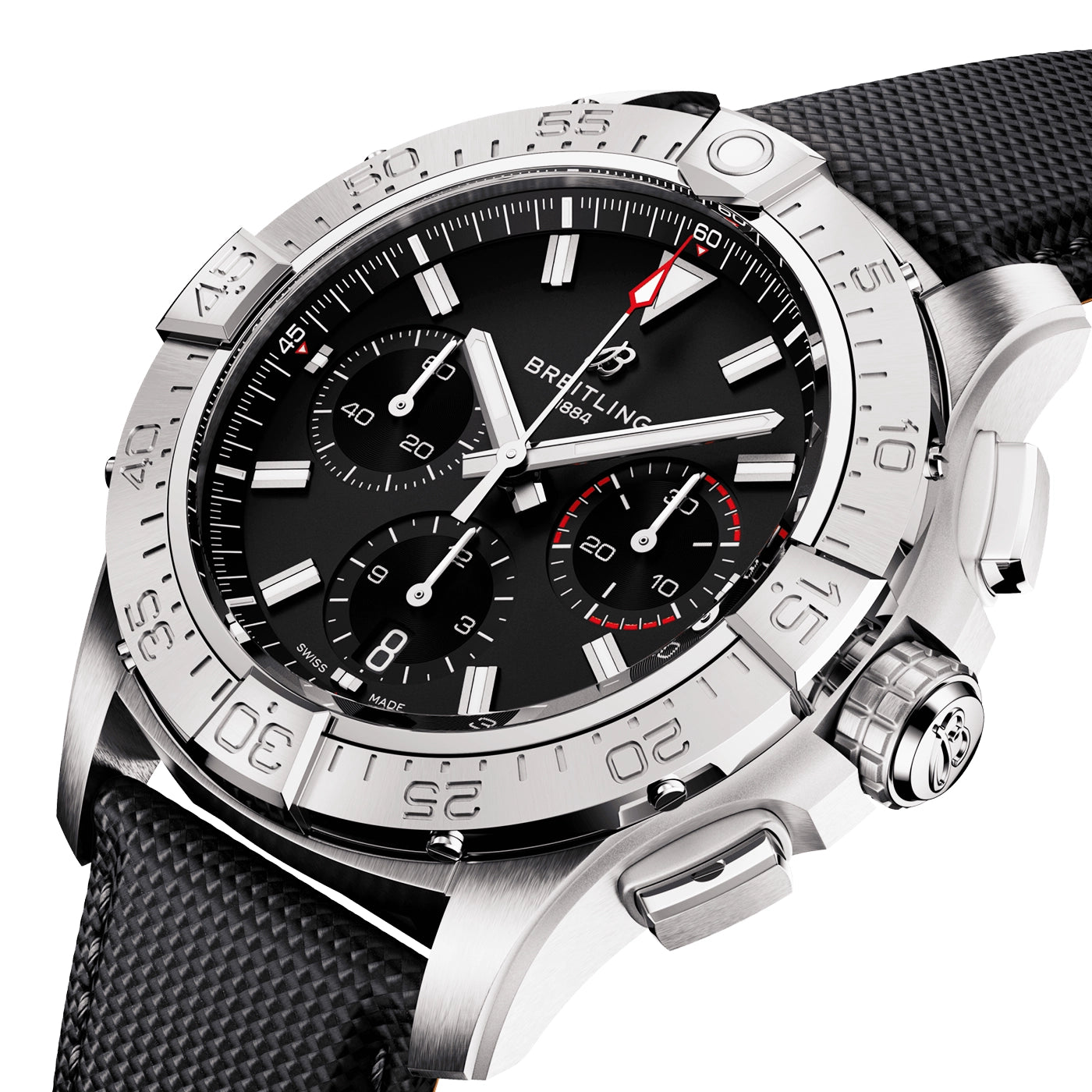 Avenger Chronograph 42mm Black Dial Automatic Strap Watch