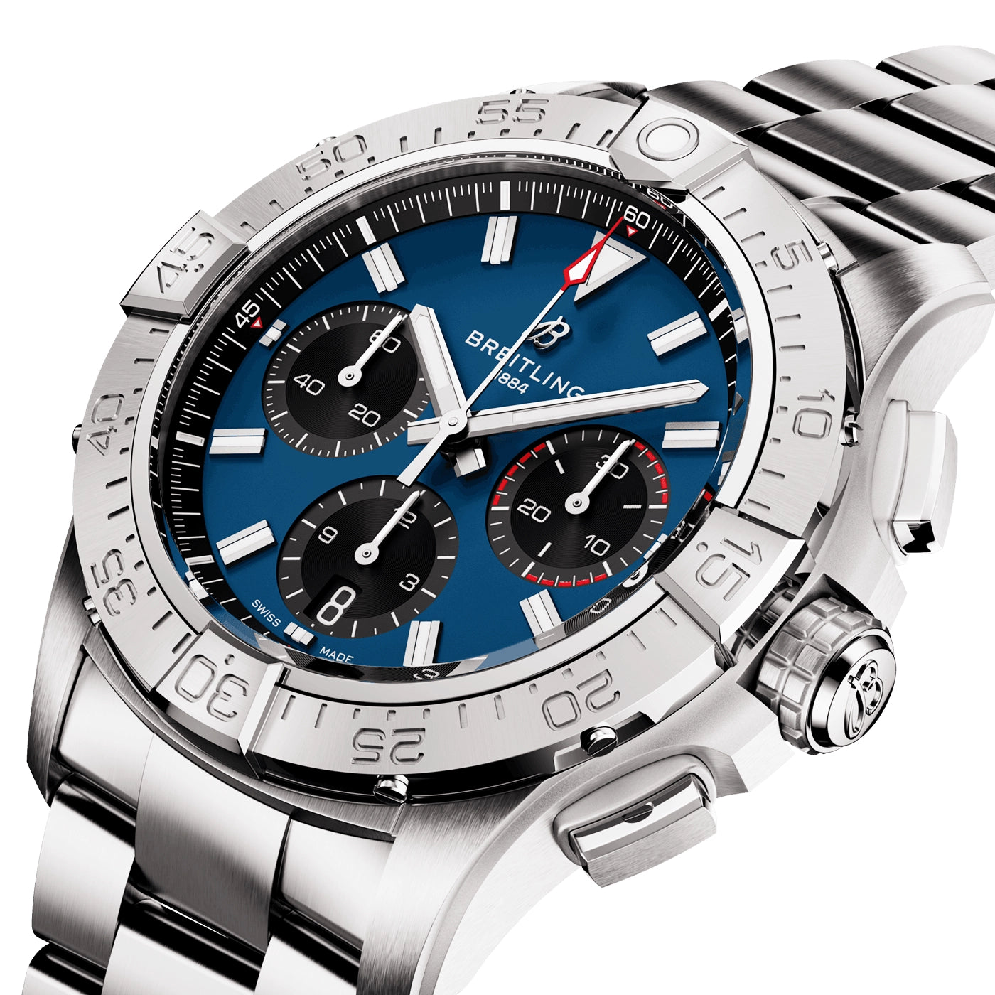 Avenger Chronograph 42mm Blue Dial Automatic Bracelet Watch