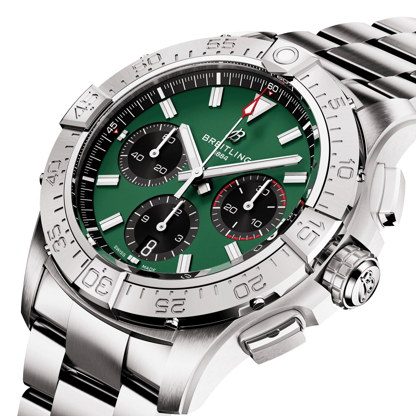 Avenger Chronograph 42mm Green Dial Automatic Bracelet Watch