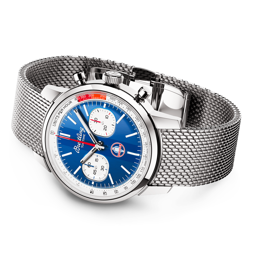 Top Time B01 Shelby Cobra 41mm Blue Dial Bracelet Watch