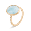 Siviglia 18ct Yellow Gold Aquamarine & Diamond Ring