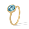 18ct Yellow Gold Jaipur Blue Topaz Small Ring