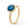 18ct Yellow Gold Jaipur London Blue Topaz Small Ring