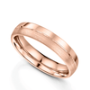 18ct Rose Gold Matt & Polished Court Wedding Ring