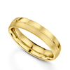 18ct Yellow Gold Matt & Polished Court Wedding Ring