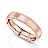 Berry's 18ct Rose Gold Matt Court Shape Wedding Ring with Polished & Millgrain Edges - Berry's Jewellers