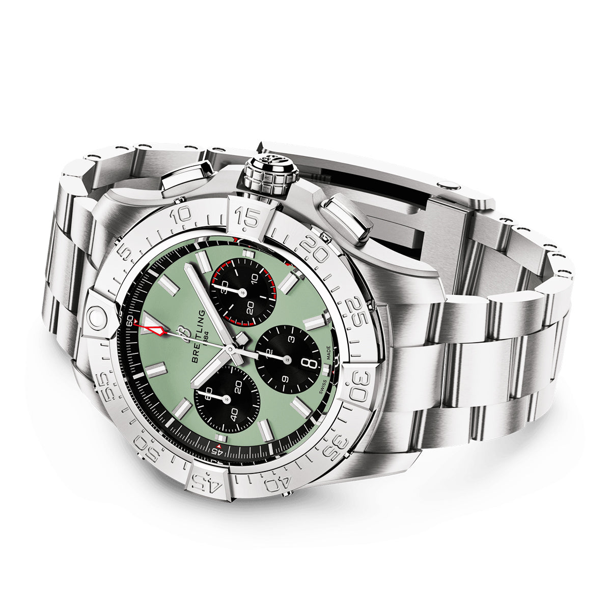 Breitling Avenger 44mm Green Chronograph Watch AB0147101L1A1