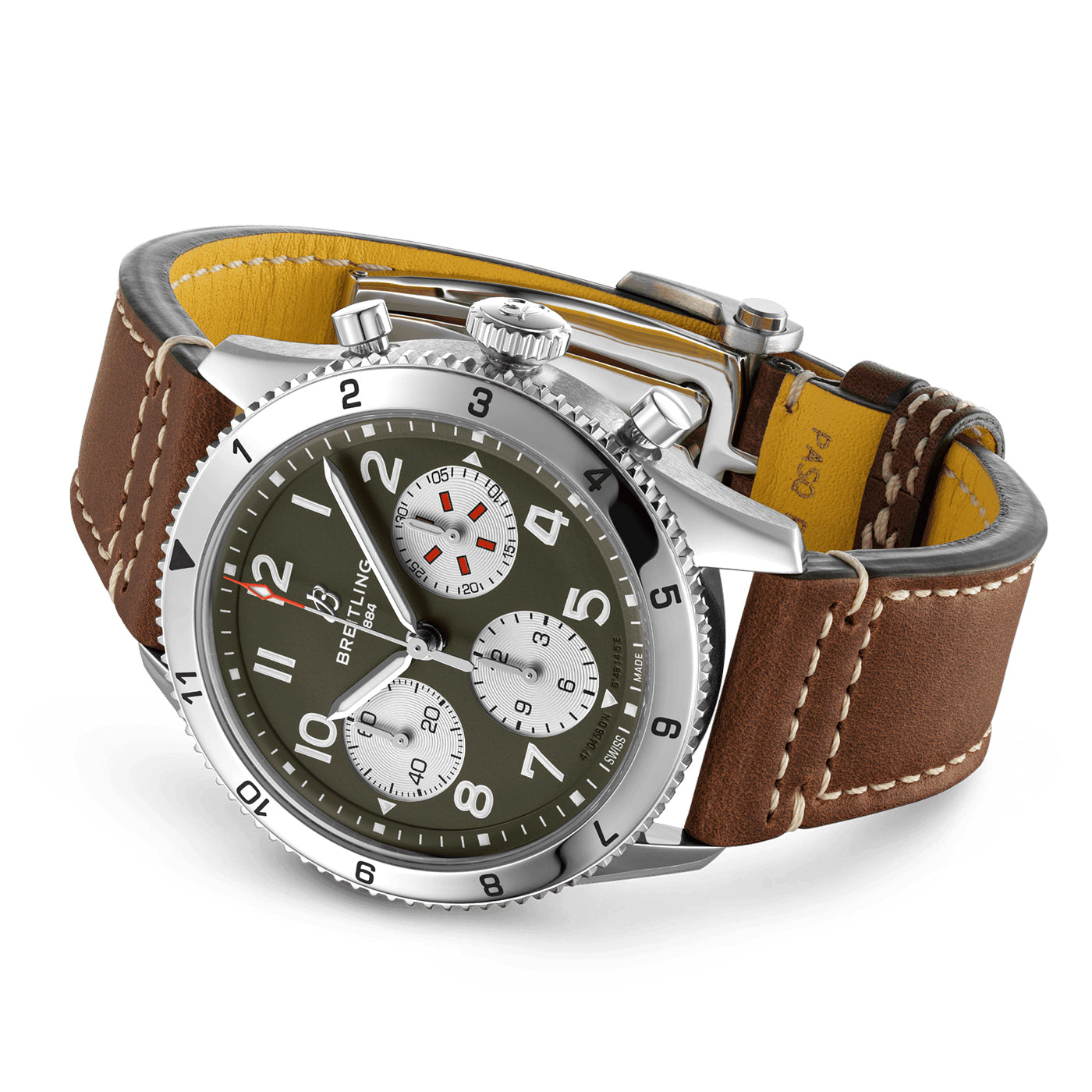 Classic AVI Curtiss Warhawk 42mm Green Dial Chronograph Watch