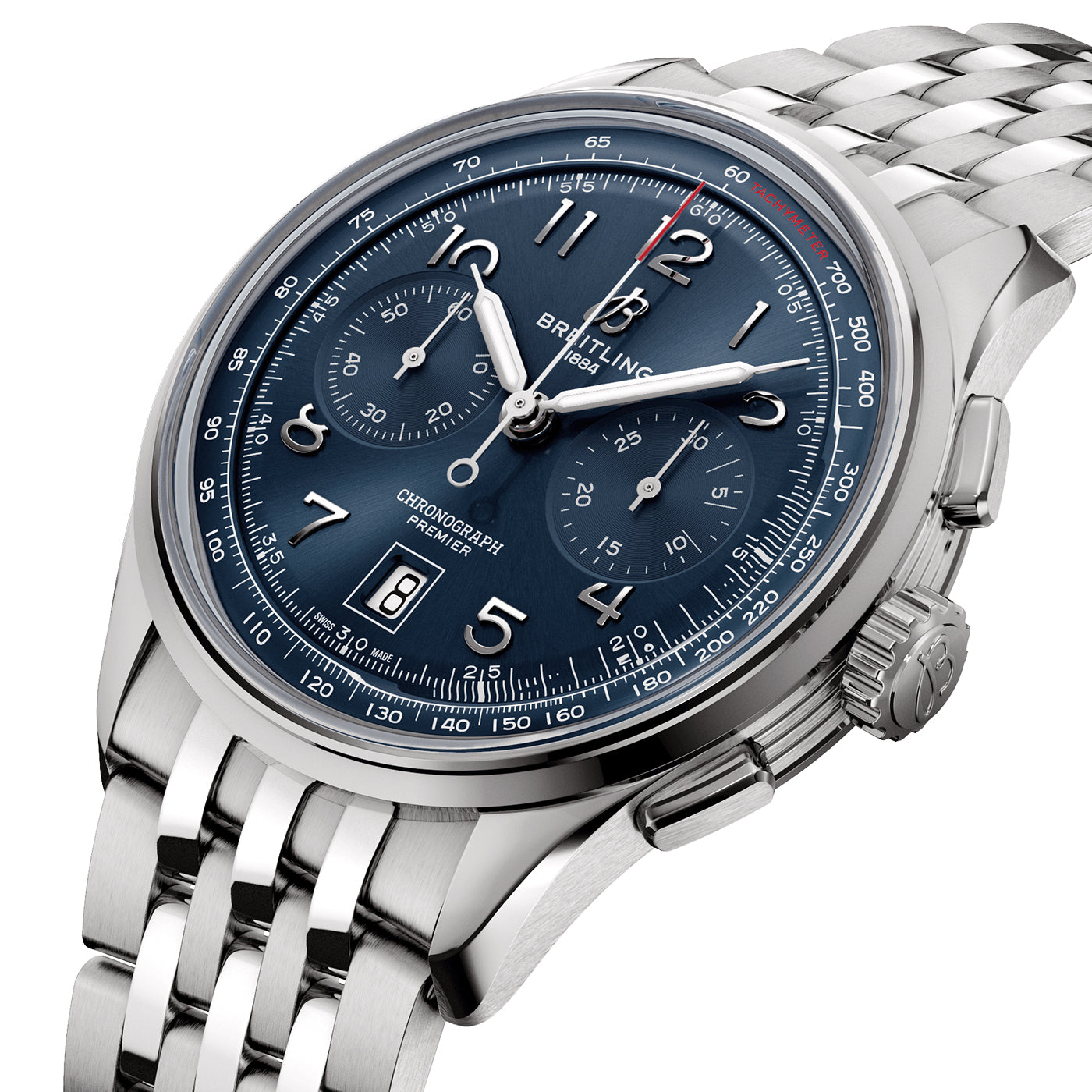 Breitling Premier B01 42mm Blue Sunray Dial Automatic Chronograph Watch - Berry's Jewellers