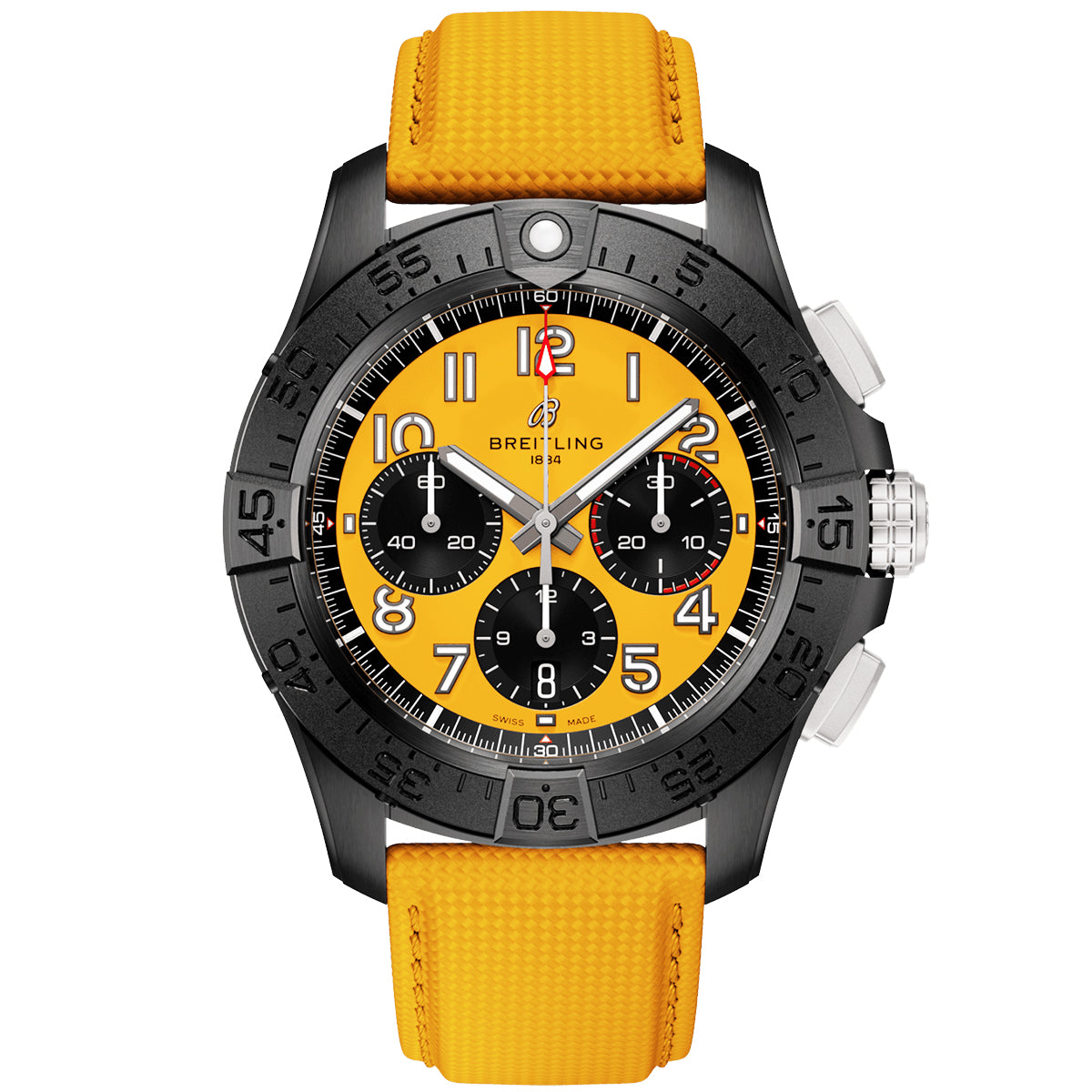 Avenger Night Mission 44mm Black Ceramic & Yellow Dial Watch