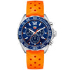 Formula 1 43mm Blue/Orange Dial Men's Rubber Strap Watch