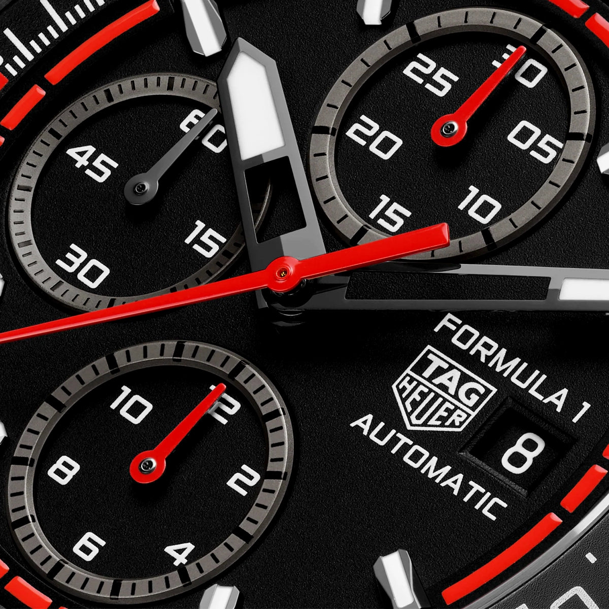 Formula 1 Chronograph 44mm Titanium Black/Red Dial Strap Watch