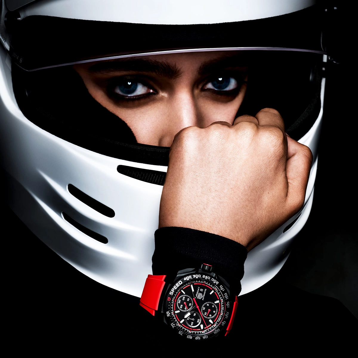 TAG Heuer Formula 1 Chronograph 44mm Black Titanium Black/Red Dial Watch - Berry's Jewellers