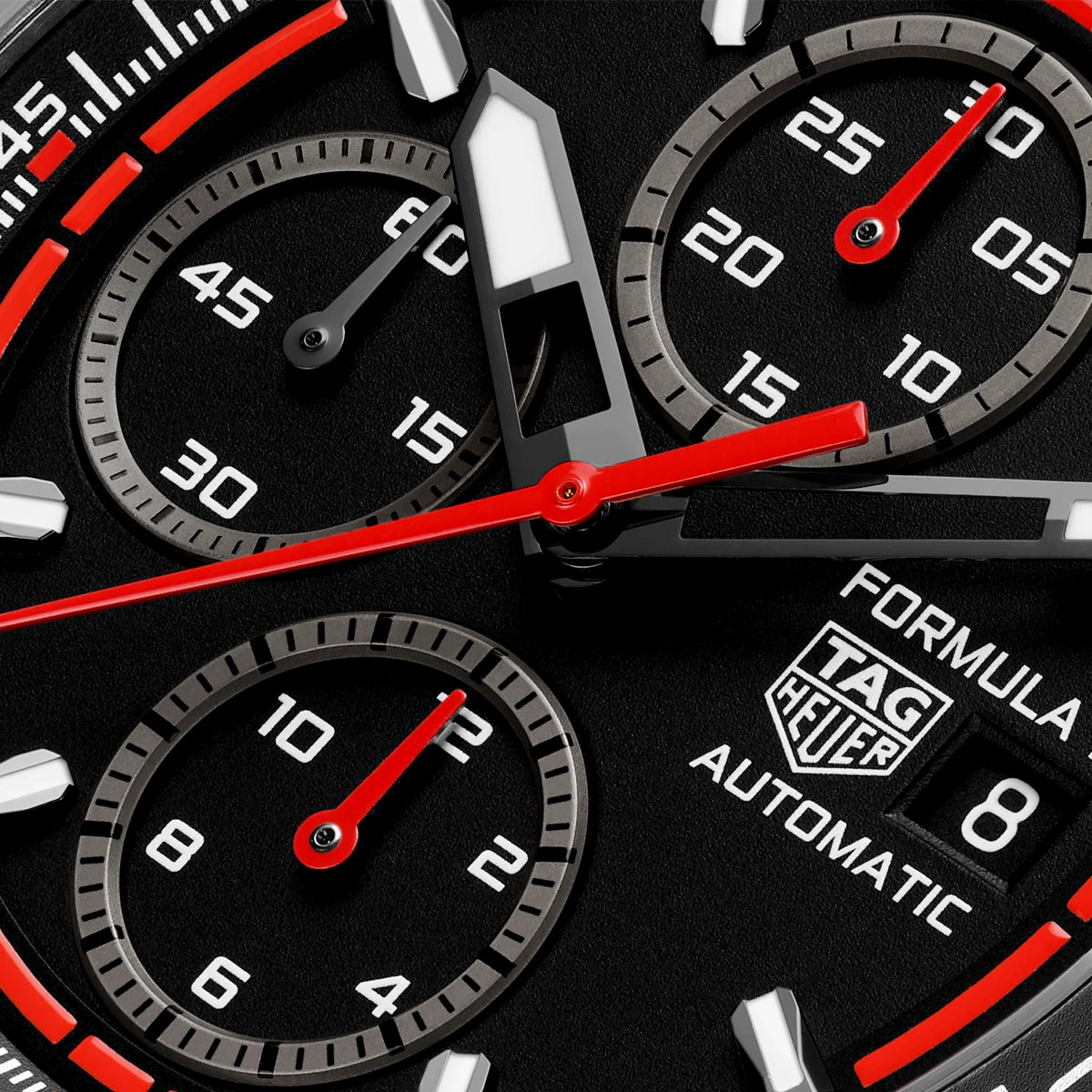 TAG Heuer Formula 1 Chronograph 44mm Black Titanium Black/Red Dial Watch - Berry's Jewellers