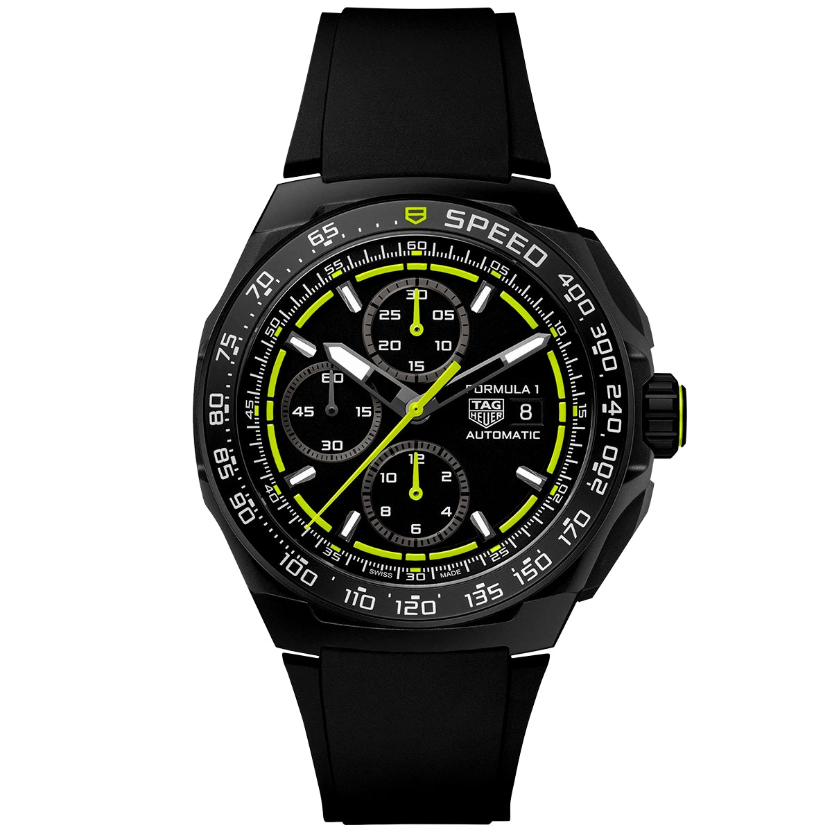 TAG Heuer Formula 1 Chronograph 44mm Black Titanium Black/Yellow Dial Watch - Berry's Jewellers