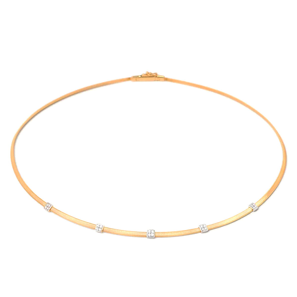 18ct Yellow And White Gold Masai Diamond Set Necklace