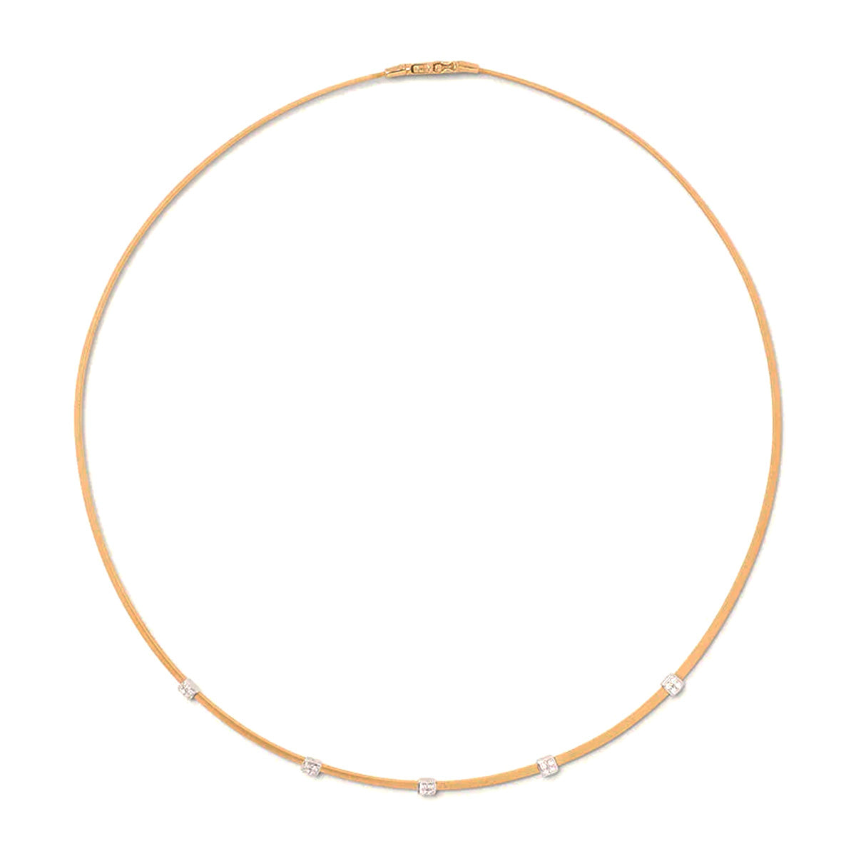 18ct Yellow And White Gold Masai Diamond Set Necklace