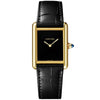 Tank Louis Cartier Large 18ct Yellow Gold Black Dial Watch