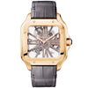 Cartier Santos de Cartier Large 18ct Rose Gold Skeleton Dial Strap Watch - Berry's Jewellers