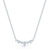 18ct White Gold Round Brilliant Cut Graduated Diamond Necklace