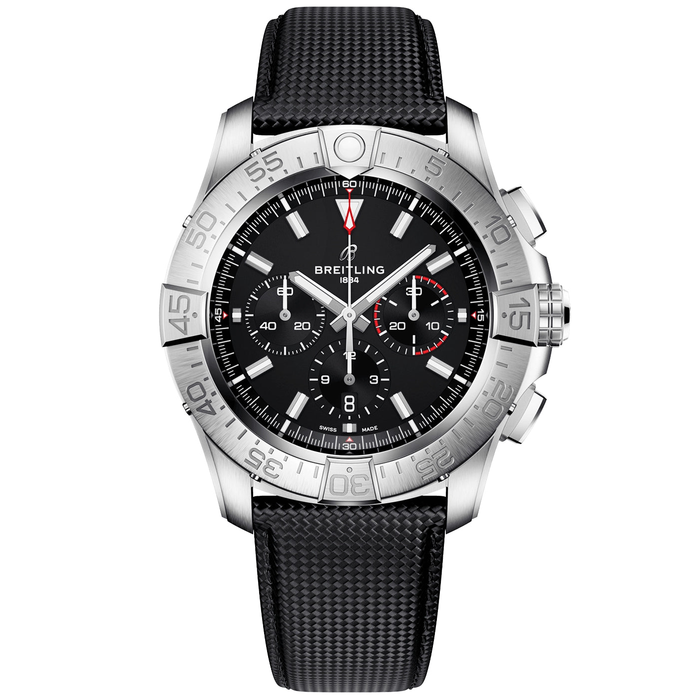 Super Avenger Chronograph 46mm Titanium Black Dial Strap Watch