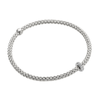 Prima 18ct White Gold Bracelet With Pave Diamond Set Rondel