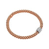 Solo 18ct Rose Gold Bracelet With Three White Gold Diamond Rondels