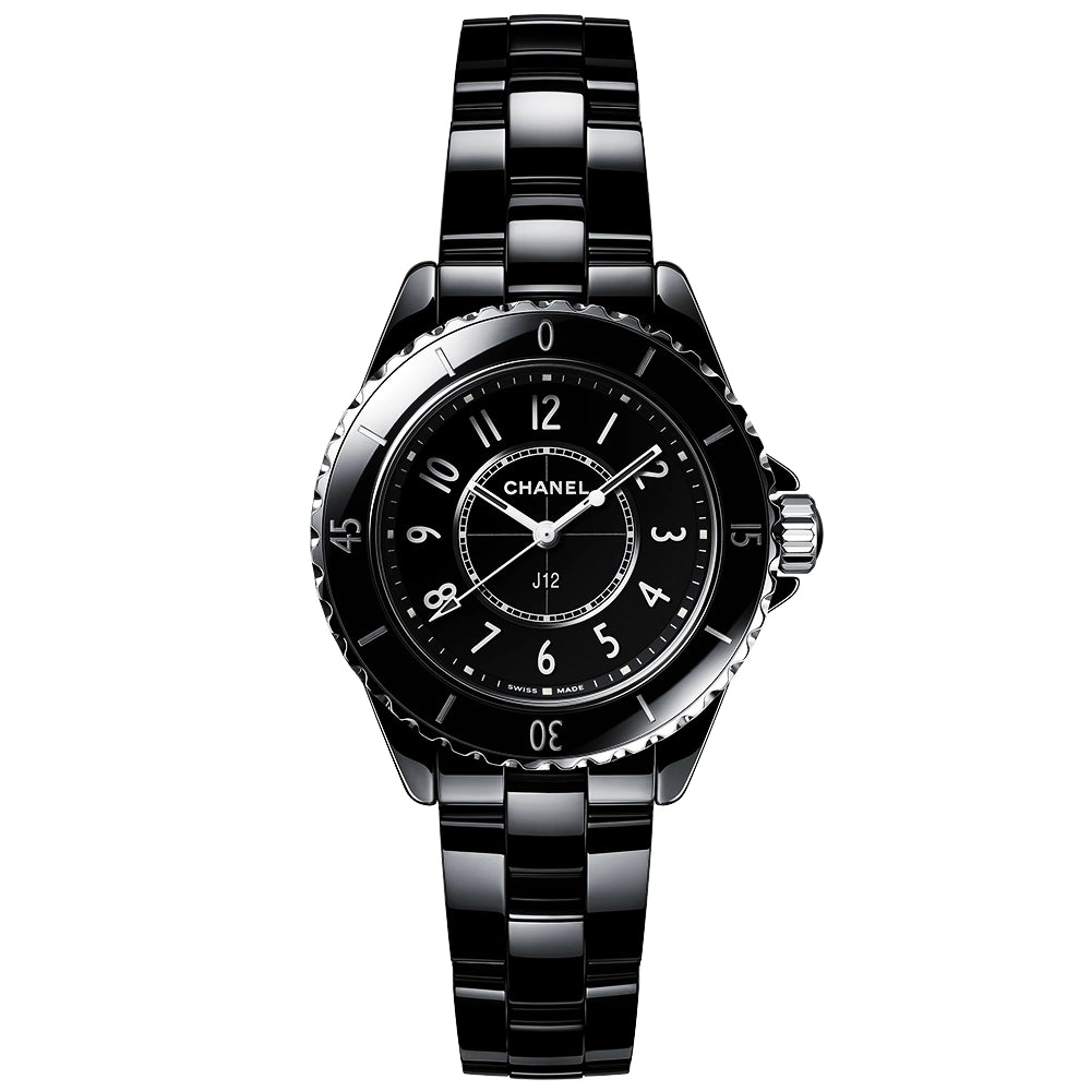 CHANEL J12 33mm Black Ceramic Ladies Bracelet Watch - Berry's Jewellers