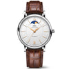 IWC Schaffhausen Portofino Moonphase 40mm Silver/Rose Dial Leather Strap Watch - Berry's Jewellers