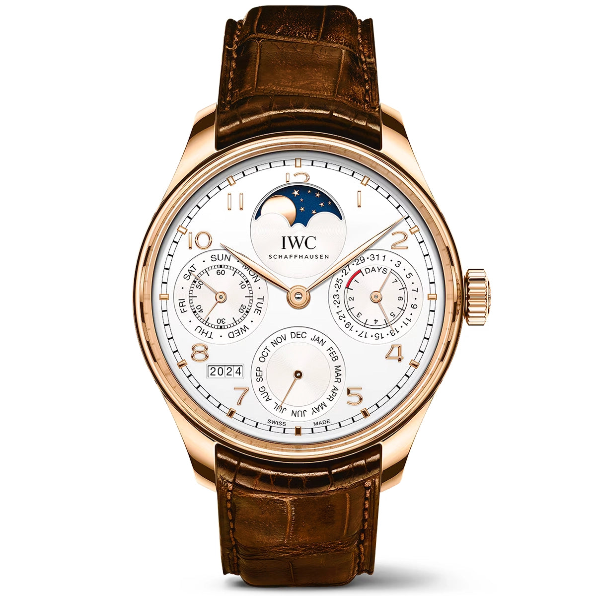 IWC Schaffhausen Portugieser Perpetual Calendar 44mm 18ct Red Gold Watch - Berry's Jewellers