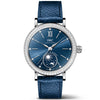 Portofino Day & Night 34mm Blue Diamond Set Ladies Strap Watch