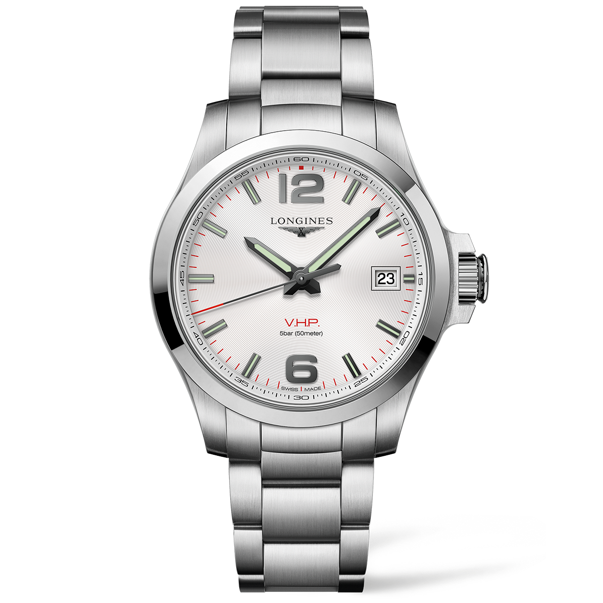 Conquest VHP 41mm Silver Dial Automatic Bracelet Watch