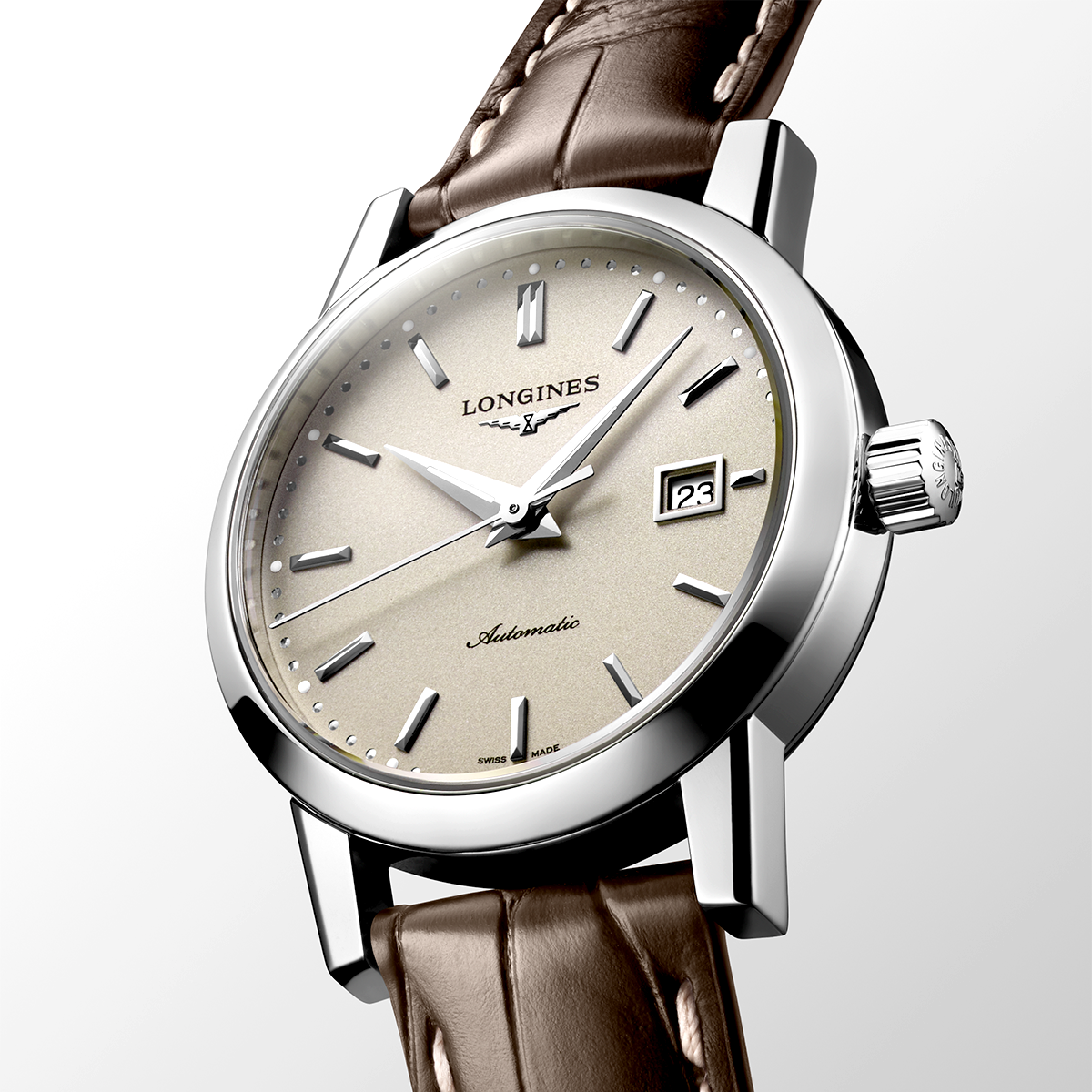 Longines 1832 30mm Beige Dial Unisex Automatic  Strap Watch