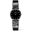 La Grande Classique 29mm Steel Black Diamond Dial Quartz Strap Watch