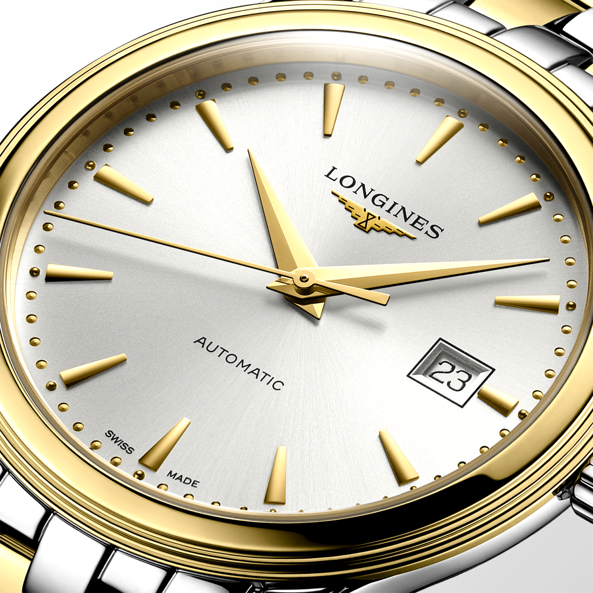 Flagship Steel and Yellow Gold 40mm PVD Silver Dial Automatic Bracelet Watch