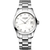 Conquest Classic 34mm White Mother of Pearl Dial Ladies Bracelet Watch