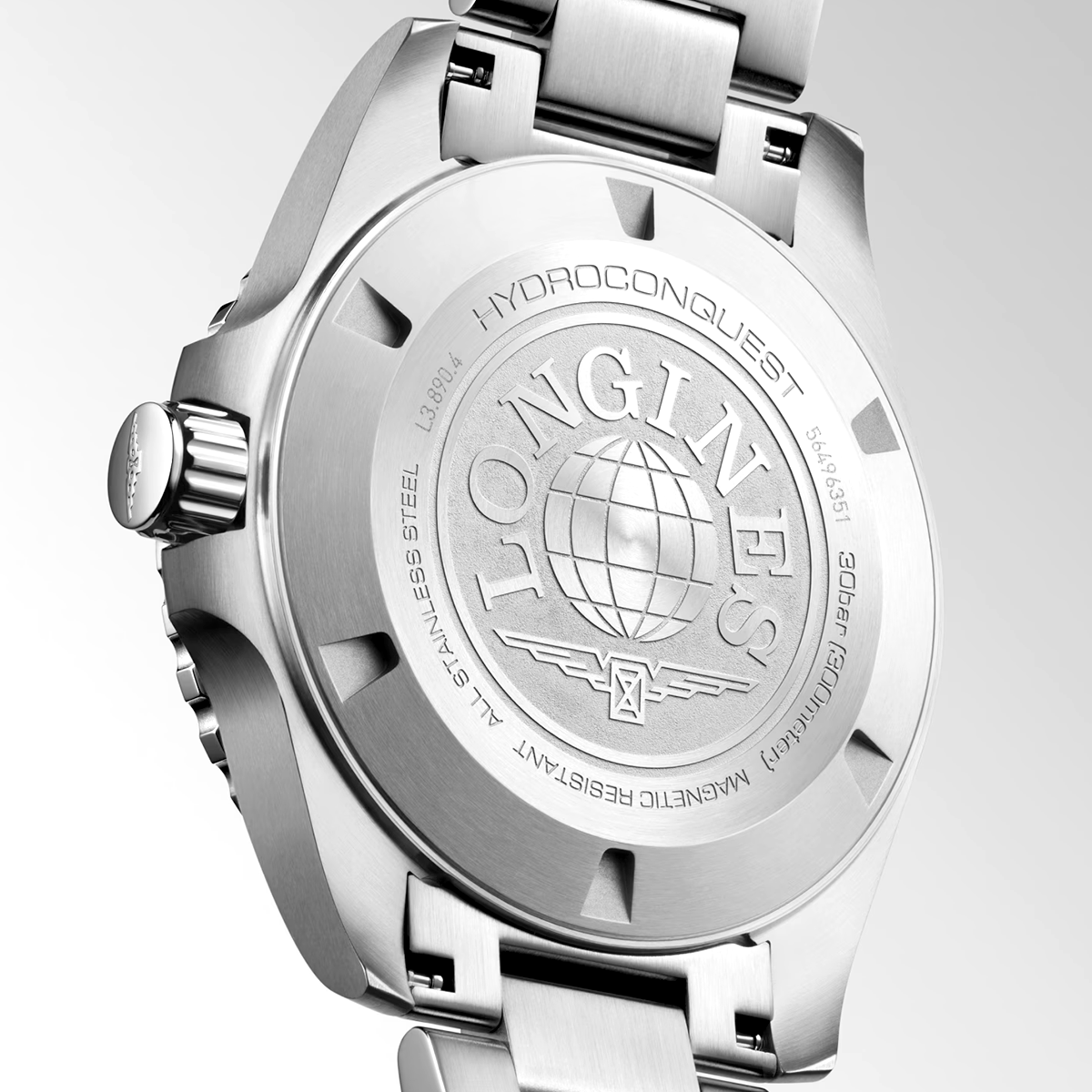 HydroConquest GMT 43mm Black Dial Automatic Bracelet Watch