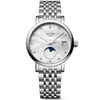 Elegant Moonphase 30mm White Mother of Pearl Dial Bracelet Watch