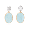 Siviglia 18ct Yellow Gold Aquamarine & Diamond Drop Earrings