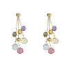 Paradise 18ct Yellow Gold Multicoloured Three Strand Earrings