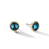 Jaipur 18ct Yellow Gold London Blue Topaz Stud Earrings