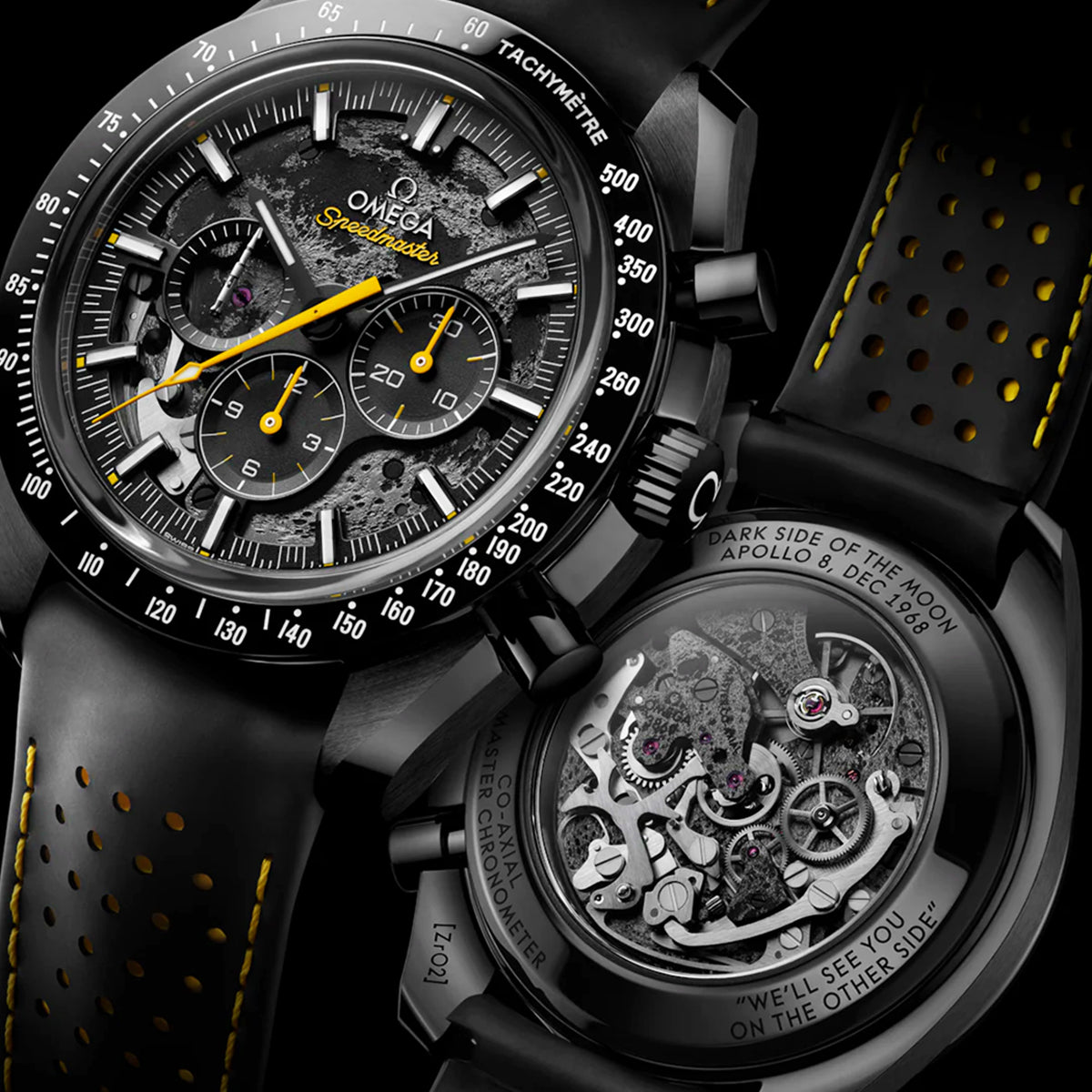 Speedmaster moonwatch black on sale black