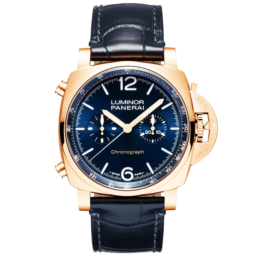 Luminor Goldtech 44mm Blue Dial Automatic Chronograph Watch