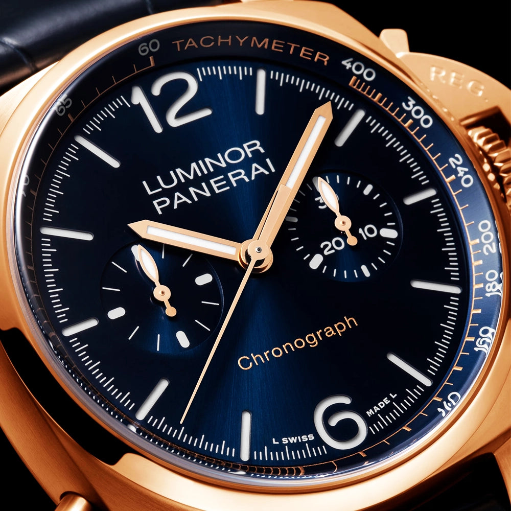 Luminor Goldtech 44mm Blue Dial Automatic Chronograph Watch