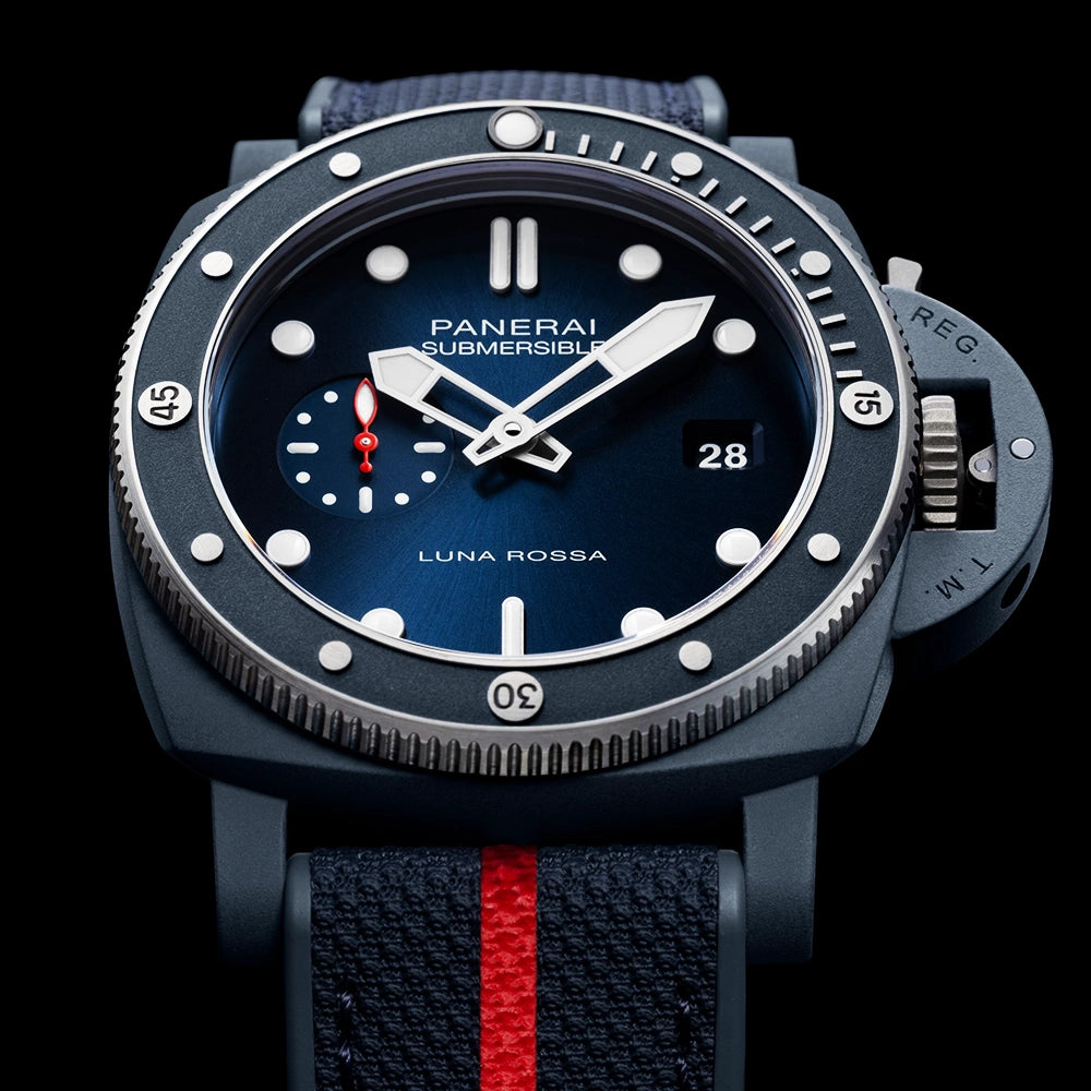 Panerai Submersible QuarantaQuattro Luna Rossa Edition Ti-Ceramitech Watch - Berry's Jewellers