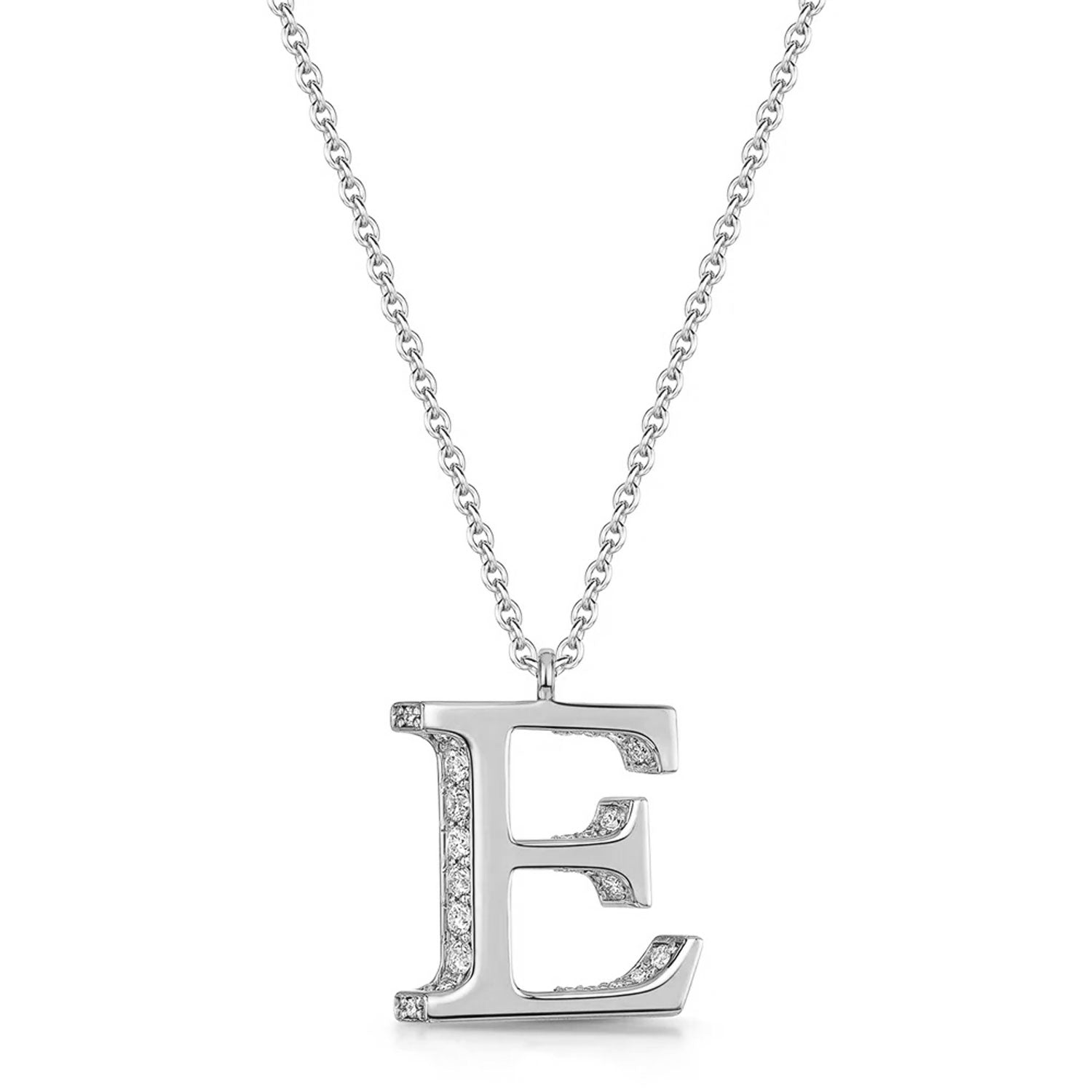 Berry's 18ct White Gold Diamond Initial Pendant & Chain - Berry's Jewellers